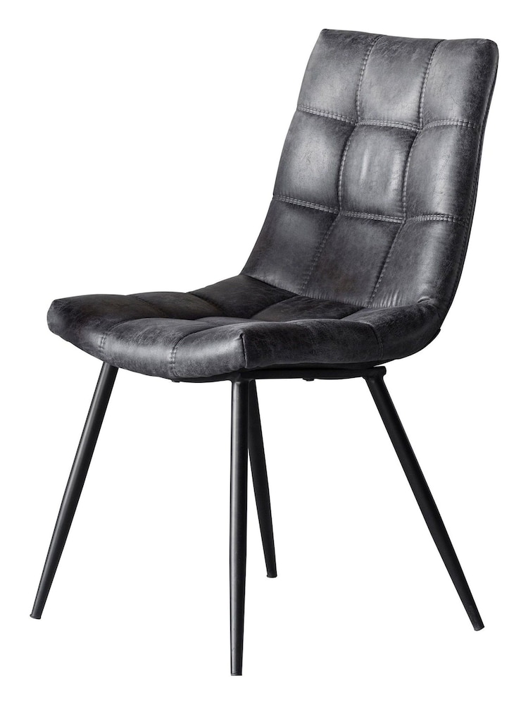 Gallery Home Set of 2 Grey Dallas Dining Chairs - Image 3 of 3