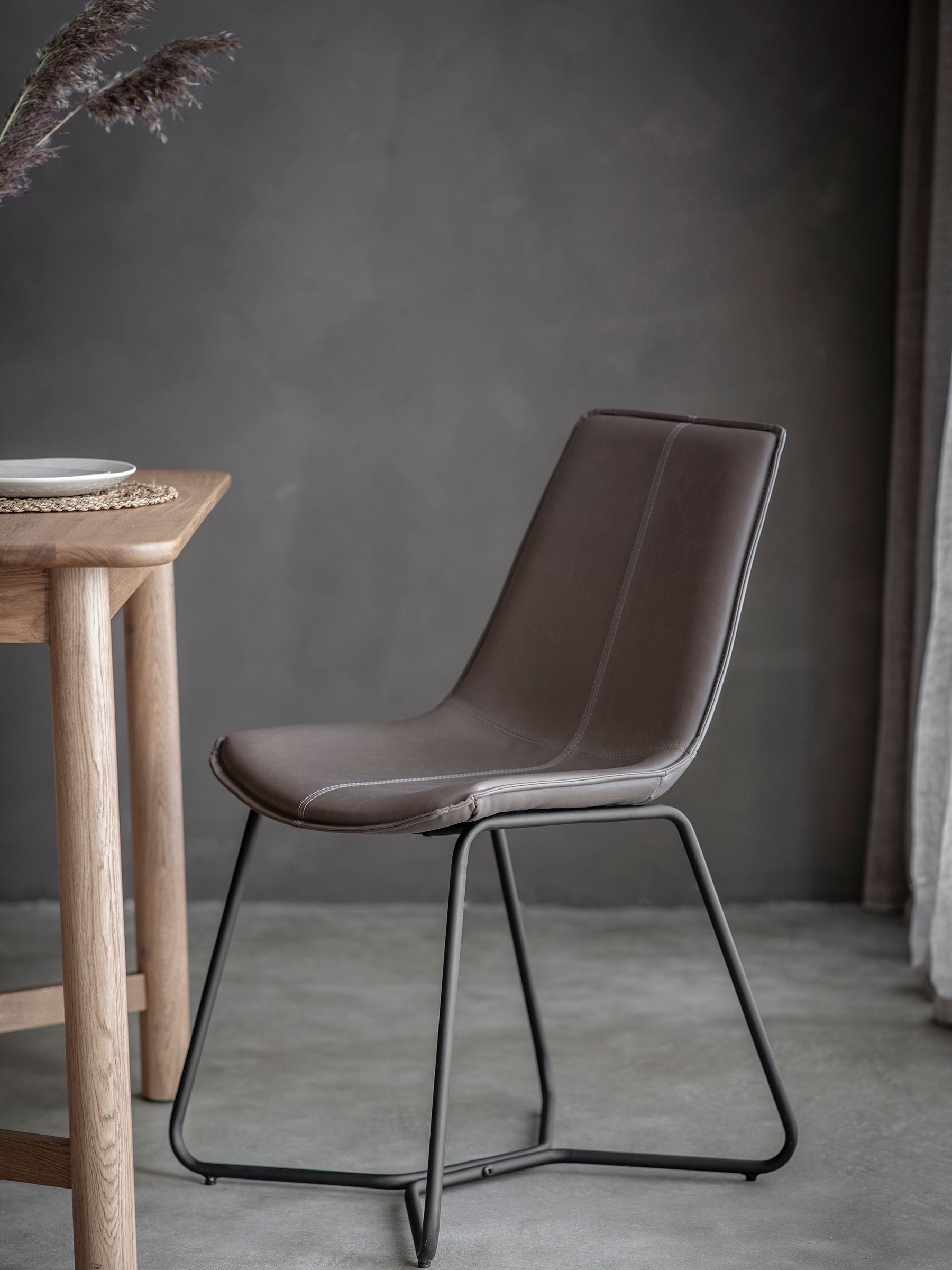 Crossland Grove Hilo Chair - Black - Metal/Leather - Image 3