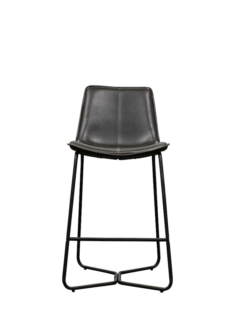 Gallery Home Set of 2 Grey Texas Bar Stools - Image 3 of 3