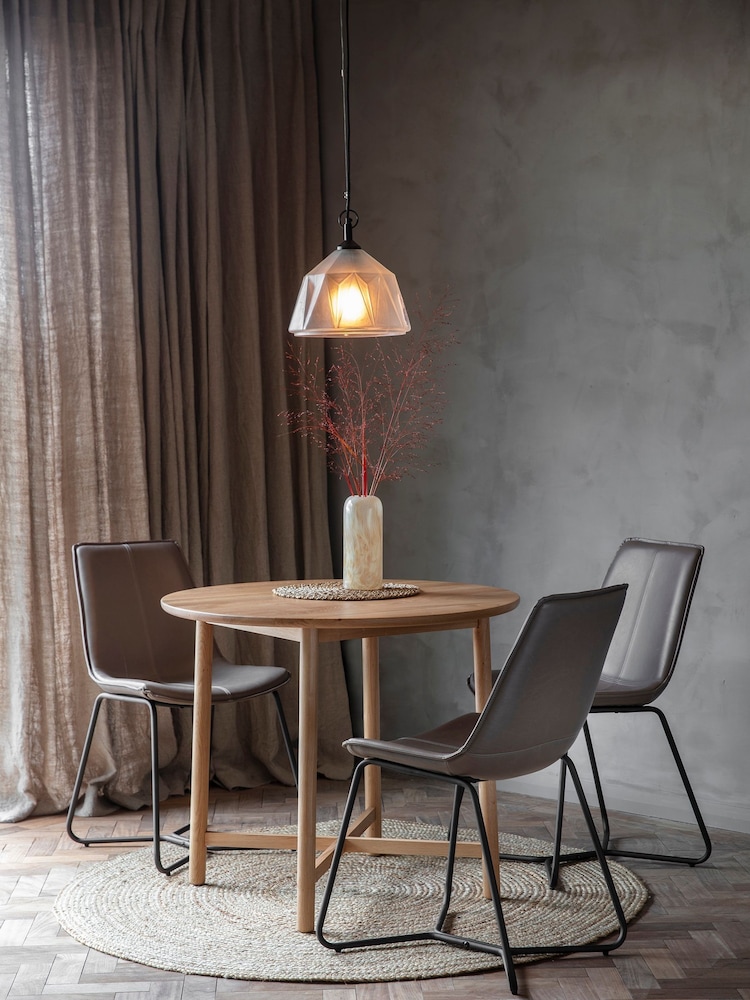 Gallery Home Natural Columbia Round 4 Seater Dining Table - Image 1 of 3