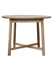 Gallery Home Natural Columbia Round 4 Seater Dining Table - Image 3 of 3