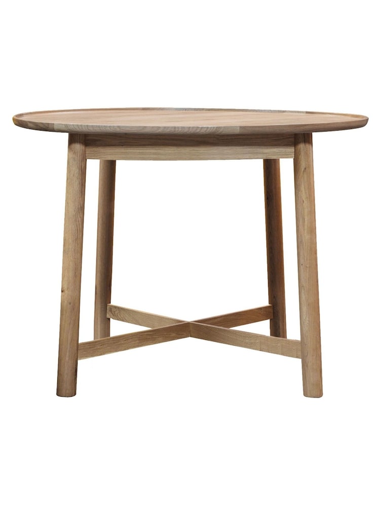 Gallery Home Natural Columbia Round 4 Seater Dining Table - Image 3 of 3
