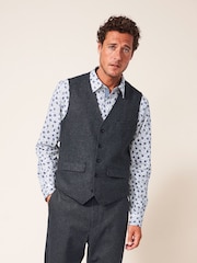 White Stuff Grey Heath Regular Fit Waistcoat - Image 1 of 4
