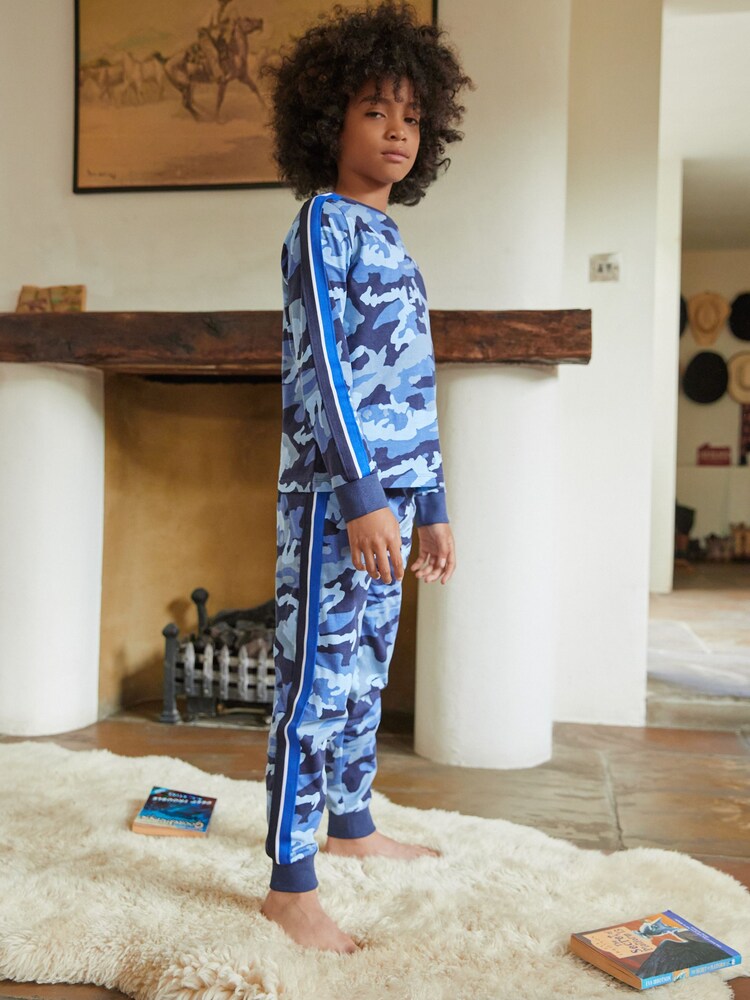 Black/Grey/Blue Camouflage - Zestaw 3 par piżam ze 100% bawełny (3-16 lat) - Image 1 of 5