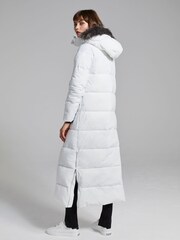 Calvin Klein Natural Modern Maxi Coat - Image 2 of 5