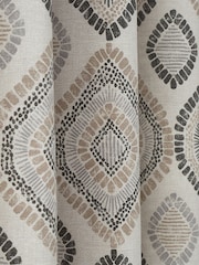 Pineapple Elephant Natural Ziri Eyelet 100% Cotton Curtains - Image 3 of 5