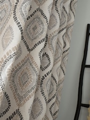 Pineapple Elephant Natural Ziri Eyelet 100% Cotton Curtains - Image 5 of 5