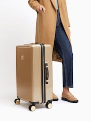 Dune London Gold Olive Medium Suitcase - Image 1 of 6