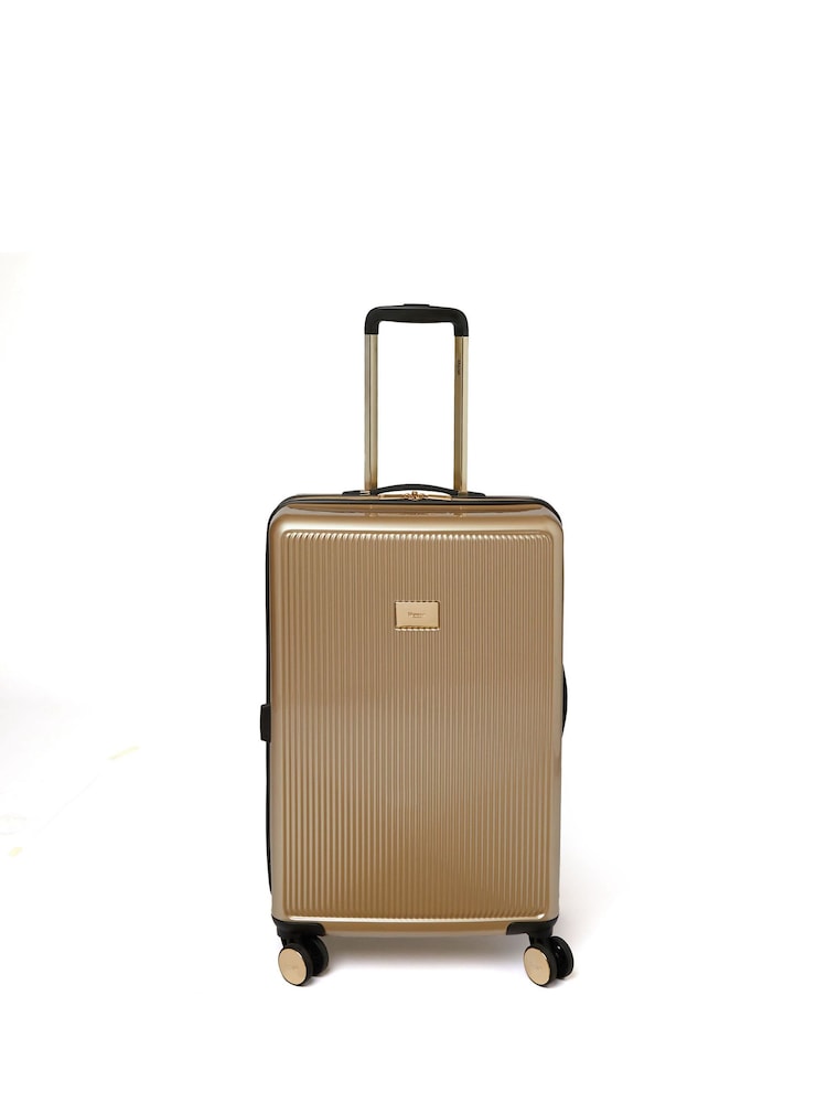 Dune London Gold Olive Medium Suitcase - Image 2 of 6