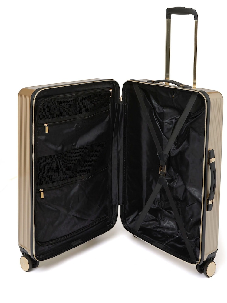 Dune London Gold Olive Medium Suitcase - Image 5 of 6