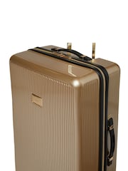 Dune London Gold Olive Medium Suitcase - Image 6 of 6