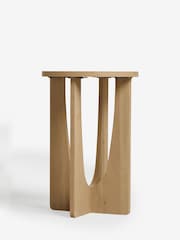 Natural Craft Wood Effect Side Table - Image 5 of 6