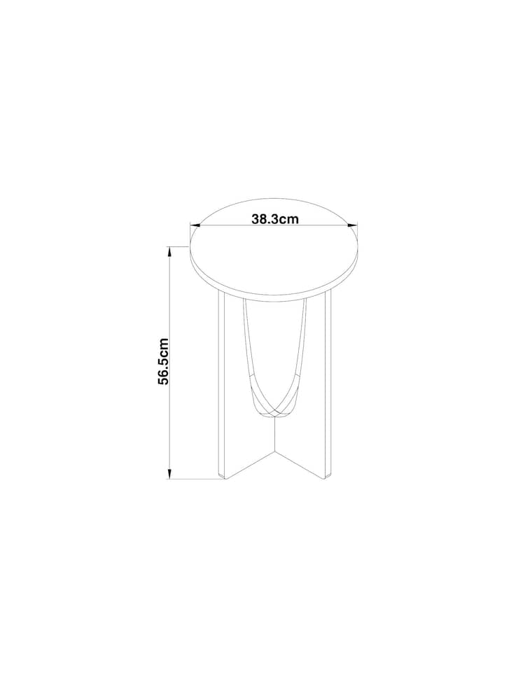 Natural Craft Wood Effect Side Table - Image 6 of 6
