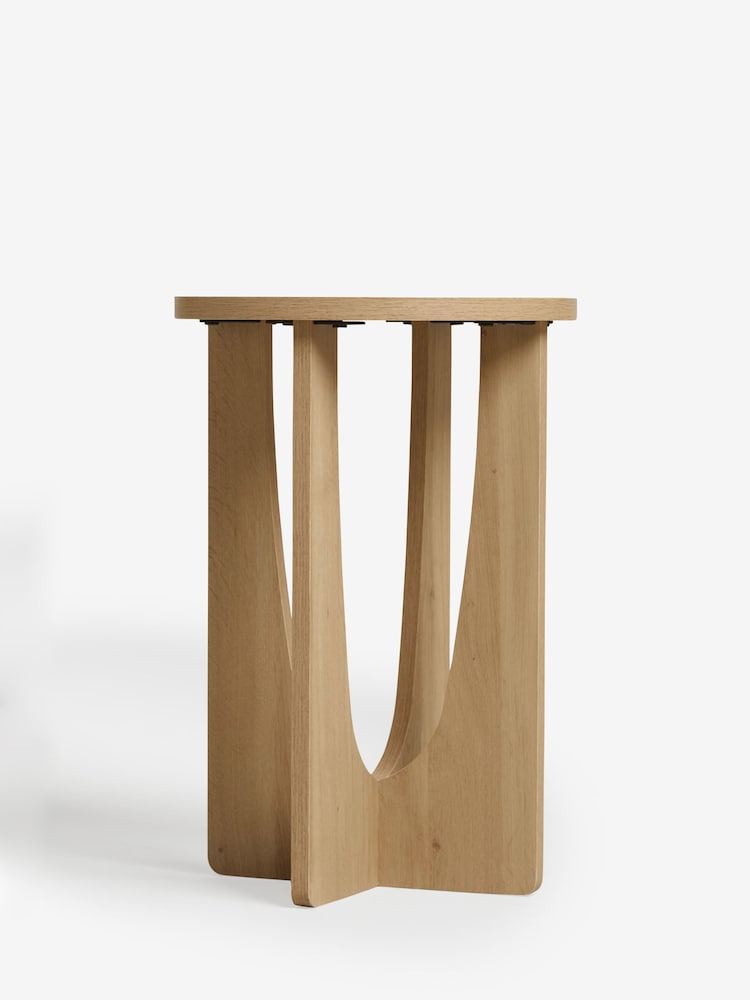 Natural Craft Wood Effect Side Table - Image 6 of 6 Natural Craft Wood Effect Side Table - Image 6 of 6