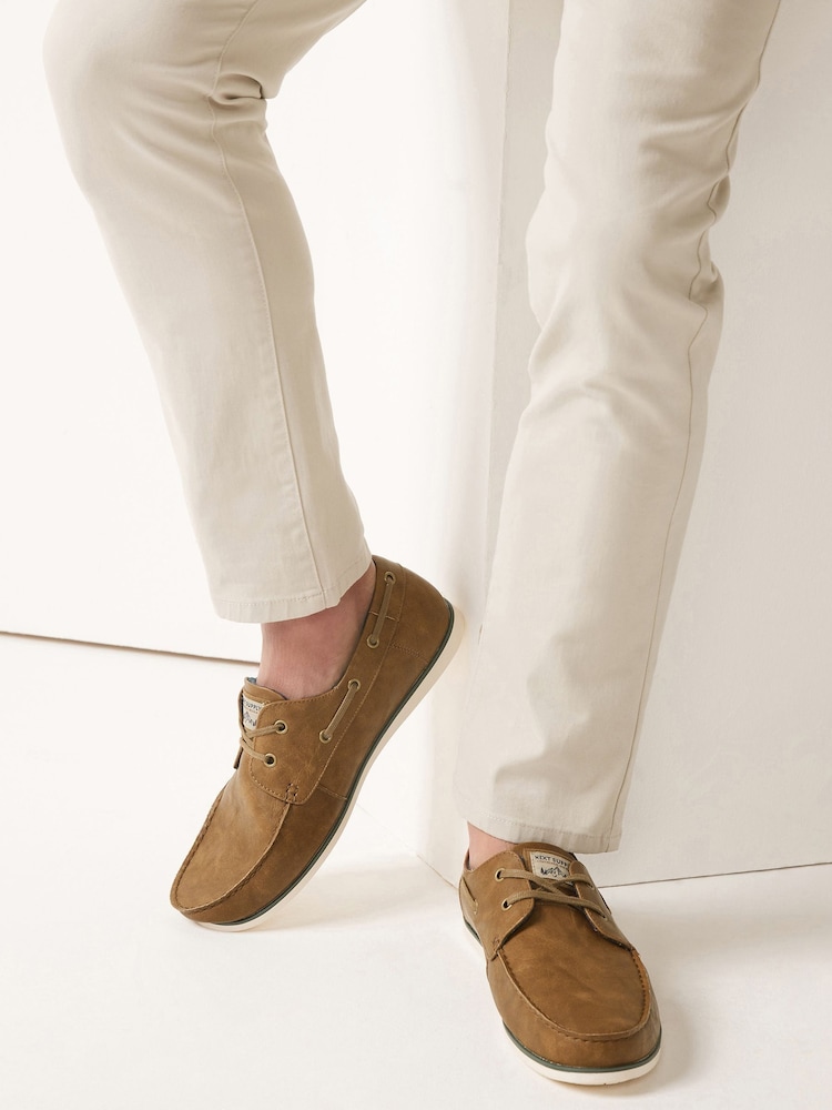 Tan Brown Boat Shoes - Image 1 of 7