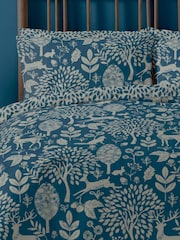 Copenhagen Home Blue Fable Christmas Duvet Cover and Pillowcase Set - Image 2 of 2