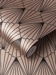 Graham & Brown Rose Gold Rene 10M Wallpaper - Image 2 of 3