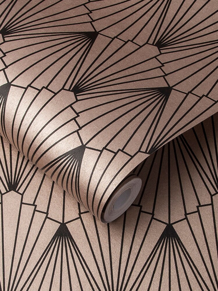 Graham & Brown Rose Gold Rene 10M Wallpaper - Image 2 of 3 Graham & Brown Rose Gold Rene 10M Wallpaper - Image 2 of 3