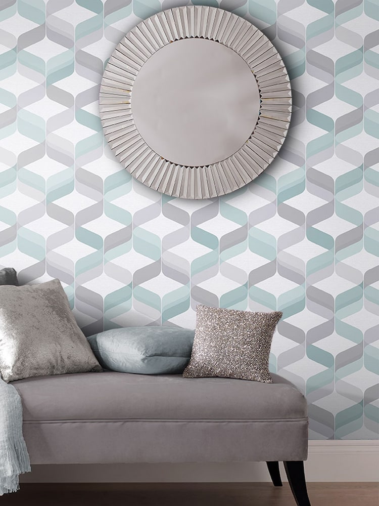 Graham & Brown Green Retro 10M Wallpaper - Image 1 of 3