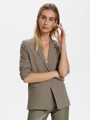Soaked in Luxury Shirley 3/4 Sleeve Open Front Blazer - Image 3 of 5
