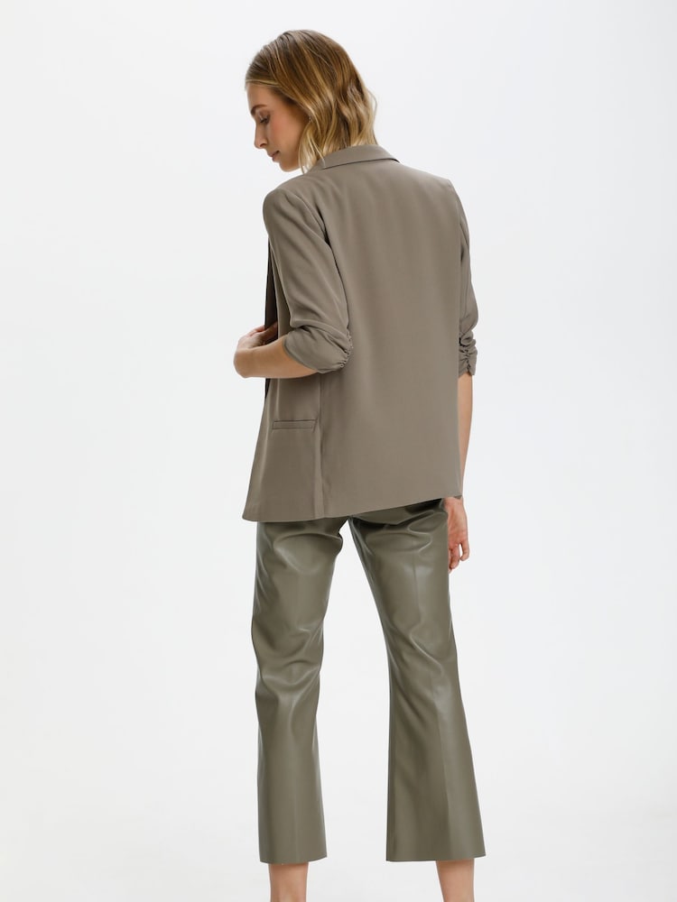 Soaked in Luxury Shirley 3/4 Sleeve Open Front Blazer - Image 5 of 5 Soaked in Luxury Shirley 3/4 Sleeve Open Front Blazer - Image 5 of 5