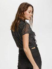 Saint Tropez Black Lilly Drea Short Sleeve Blouse - Image 2 of 7