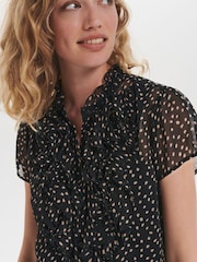 Saint Tropez Black Lilly Drea Short Sleeve Blouse - Image 3 of 7