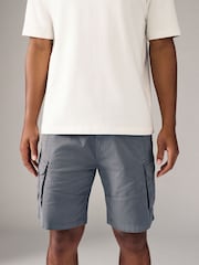 Gris - 100% Cotton Cargo Shorts - Imagen 1 de 5