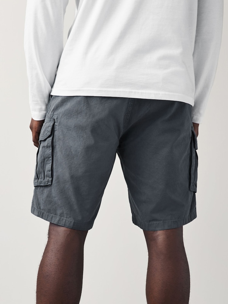 Blue 100% Cotton Cargo Shorts - Image 3 of 8