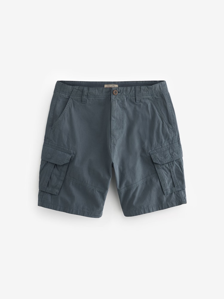 Blue 100% Cotton Cargo Shorts - Image 5 of 8
