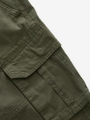 Khaki Green 100% Cotton Cargo Shorts - Image 12 of 38