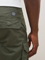 Khaki Green 100% Cotton Cargo Shorts - Image 16 of 38