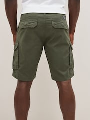 Khaki Green 100% Cotton Cargo Shorts - Image 18 of 38