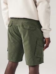 Khaki Green 100% Cotton Cargo Shorts - Image 2 of 5