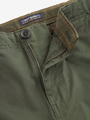 Khaki Green 100% Cotton Cargo Shorts - Image 23 of 38