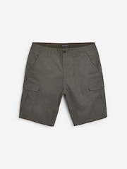 Khaki Green 100% Cotton Cargo Shorts - Image 24 of 38