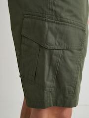 Khaki Green 100% Cotton Cargo Shorts - Image 33 of 38