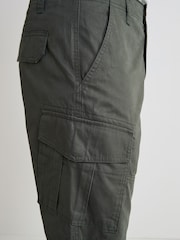 Khaki Green 100% Cotton Cargo Shorts - Image 35 of 38