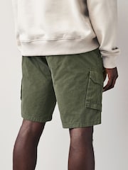 Khaki Green 100% Cotton Cargo Shorts - Image 7 of 38