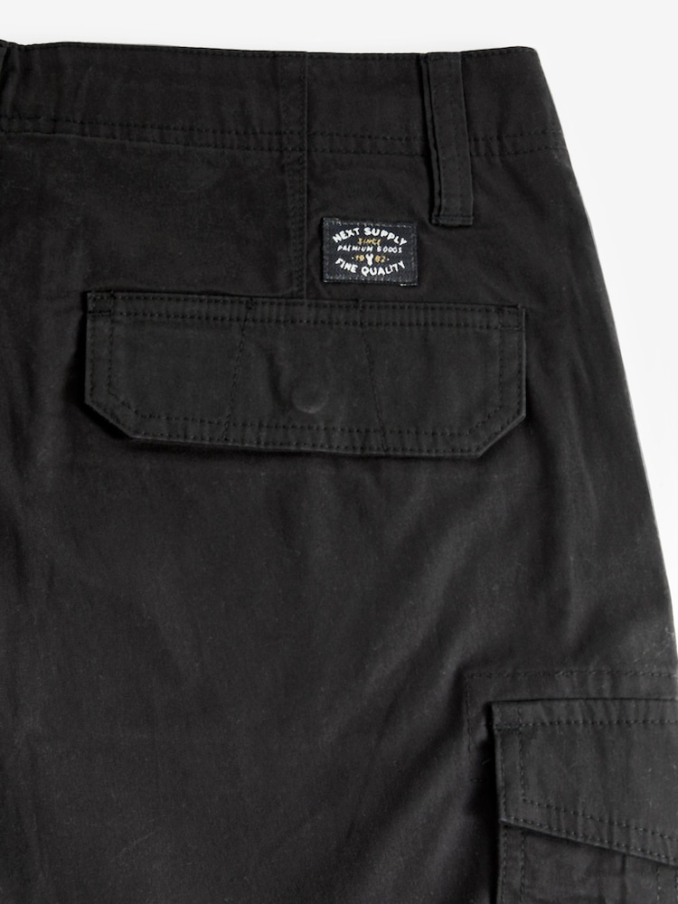 Negro - 100% Cotton Cargo Shorts - Imagen 9 de 9