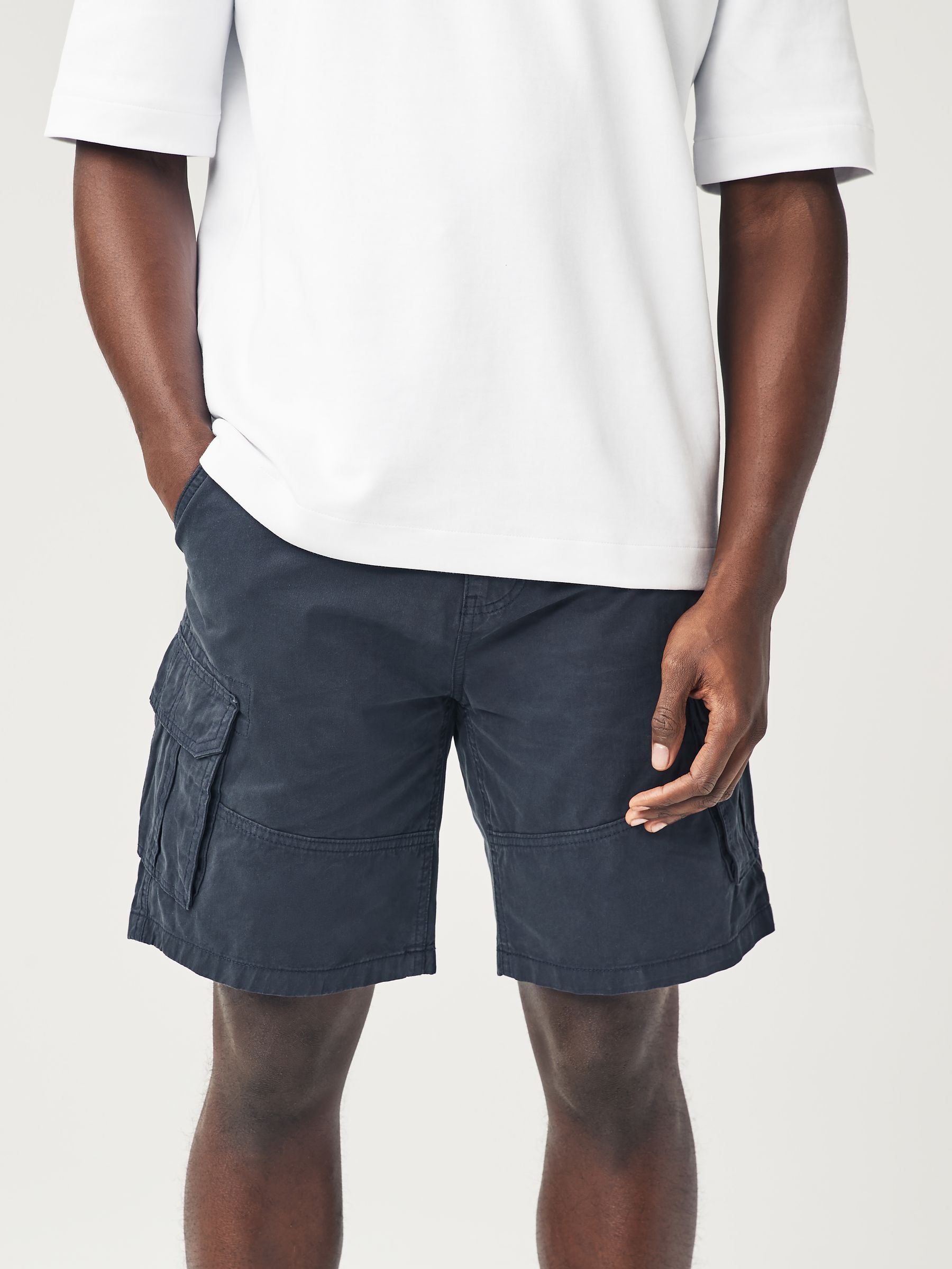 Buy Navy Blue 100 Cotton Cargo Shorts from Next United Arab Emirates
