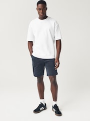 Navy Blue 100% Cotton Cargo Shorts - Image 2 of 7
