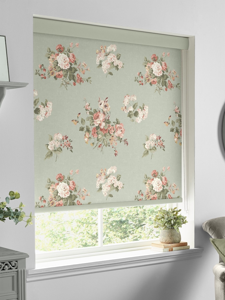 Laura Ashley Sage Green Rosemore Roller Blind - Image 2 of 4