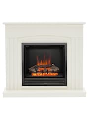 Be Modern White Linmere Electric Fireplace - Image 2 of 5