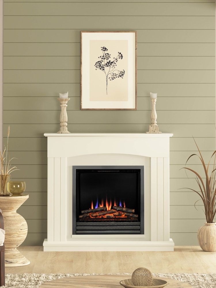 Be Modern White Linmere Electric Fireplace - Image 2 of 5 Be Modern White Linmere Electric Fireplace - Image 2 of 5