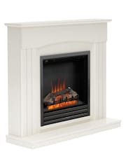 Be Modern White Linmere Electric Fireplace - Image 3 of 5
