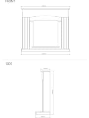 Be Modern White Linmere Electric Fireplace - Image 5 of 5