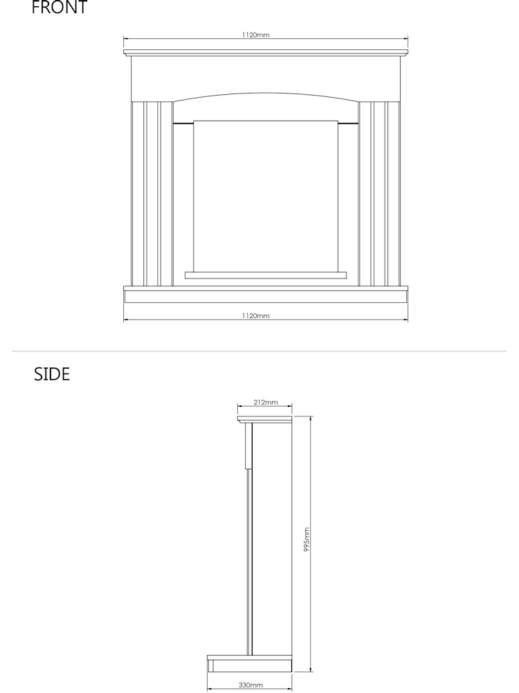 Be Modern White Linmere Electric Fireplace - Image 5 of 5 Be Modern White Linmere Electric Fireplace - Image 5 of 5