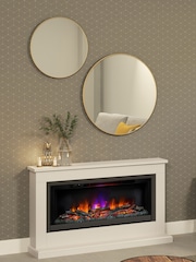 Be Modern Cream Hansford Grande Electric Fireplace - Image 1 of 5