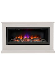 Be Modern Cream Hansford Grande Electric Fireplace - Image 2 of 5